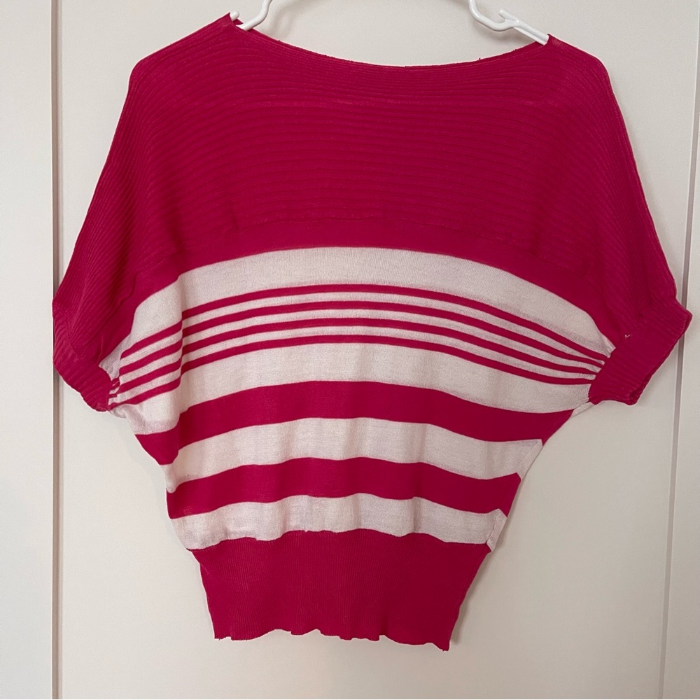 Striped Pink and White Women's Blouse